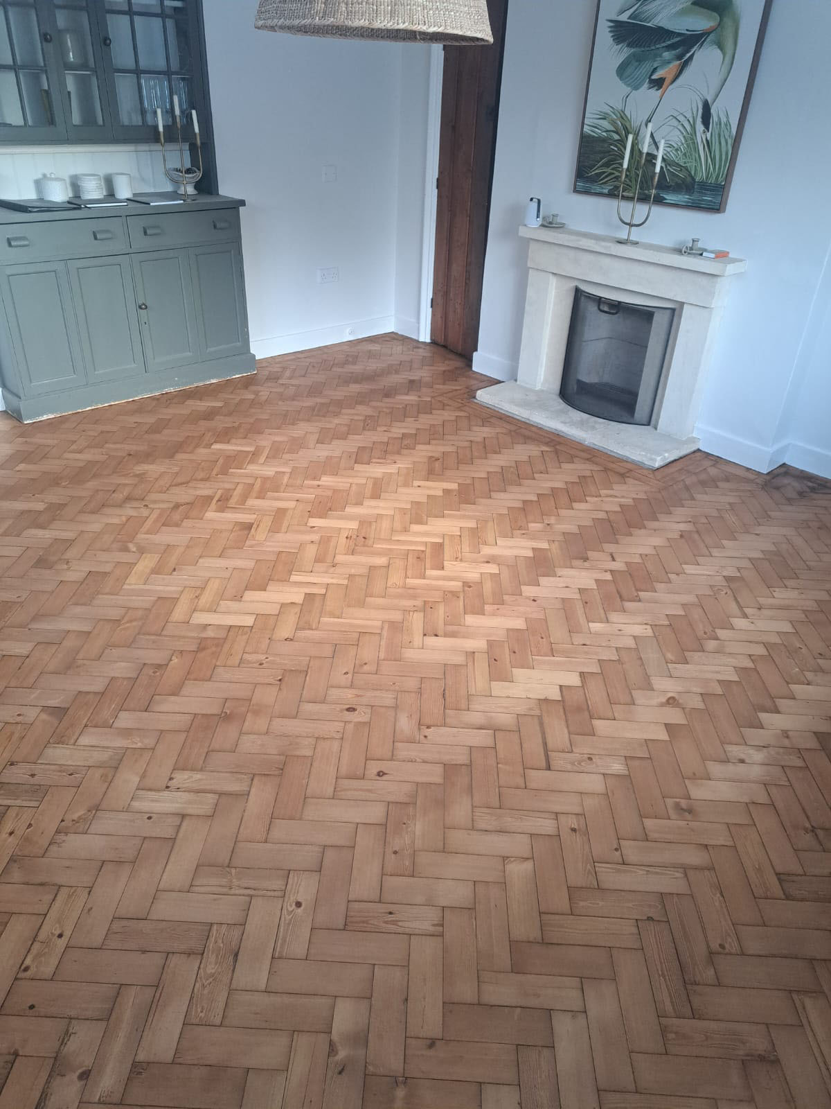 "Parquet flooring installation in Gloucestershire home"